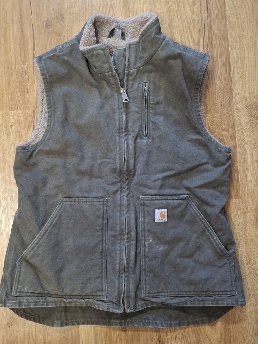 Carhartt WOMENS WV001 green work wear vest Size M(8/10)